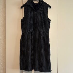 Tommy Hilfiger Blue and White Polo Collar Sleeveless Sundress